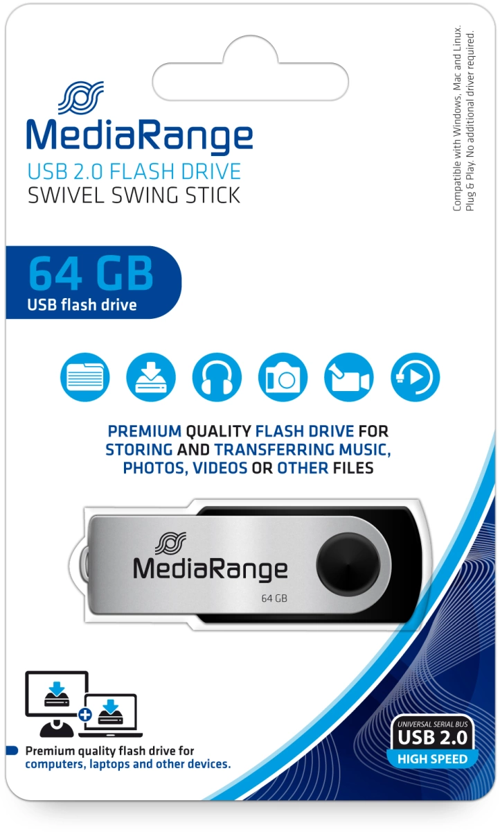 MediaRange USB Speicherstick 2.0 - 64 GB