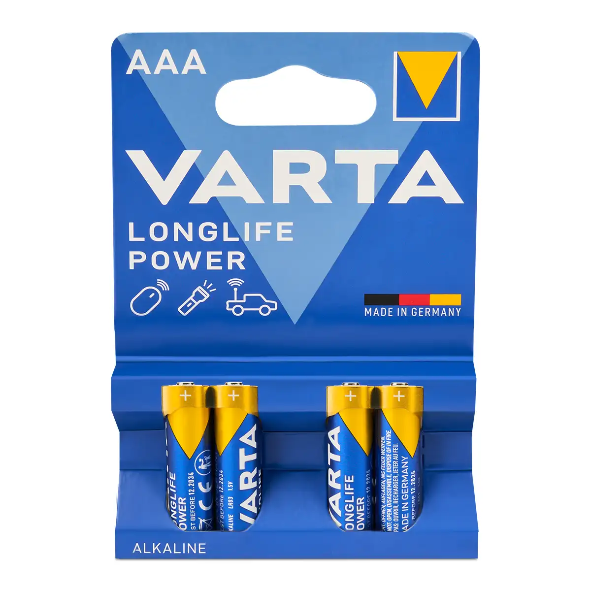 Varta High Energy Batterien 'Micro AAA', 1,5V, 4 Stück