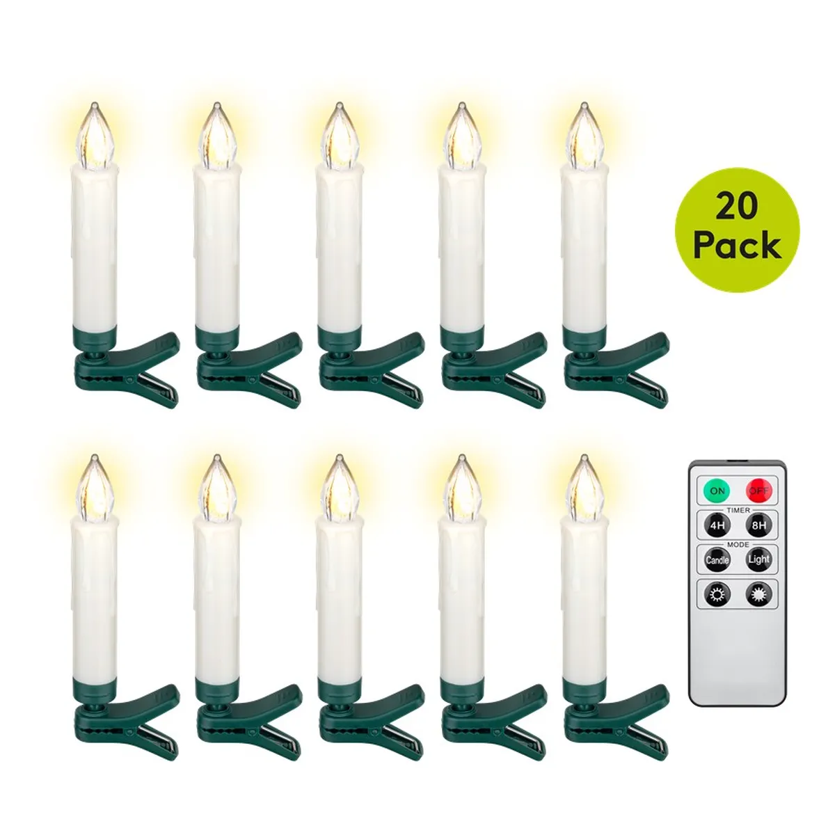Goobay 20 kabellose LED-Weihnachtsbaumkerzen
