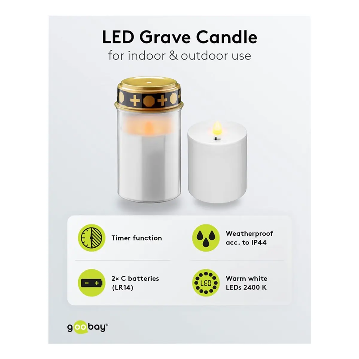 Goobay LED-Grablicht mit Timer, weiß