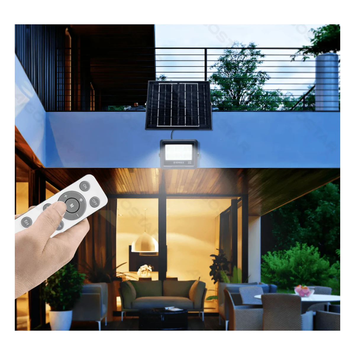 Aigostar LED Solar Flutlicht 50W, kalt-weiß