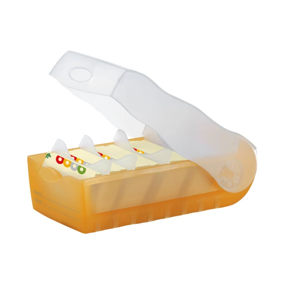HAN Karteibox CROCO - A8 quer, für 500 Karten,  orange-transl.