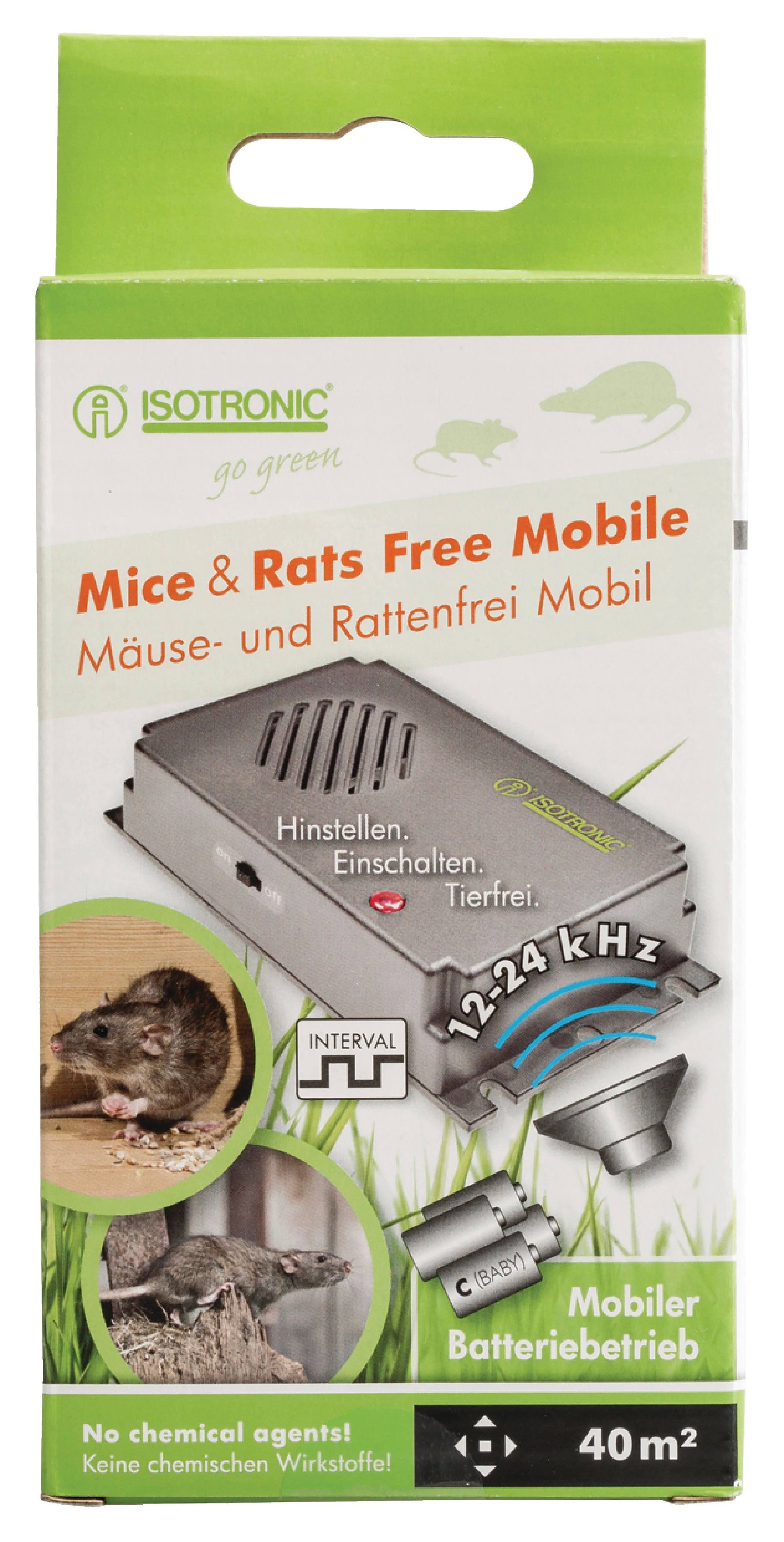ISOTRONIC Mäuse und Rattenfalle 12 - 24 kHz