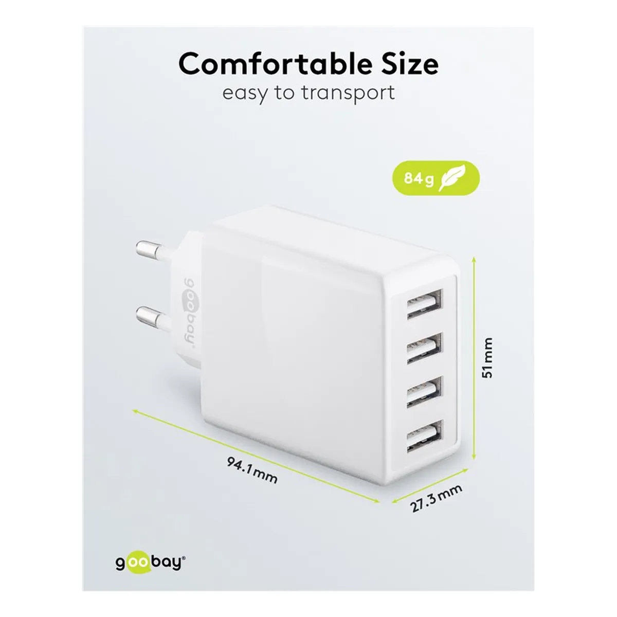 Goobay 4-fach USB-Ladegerät (30W) weiß
