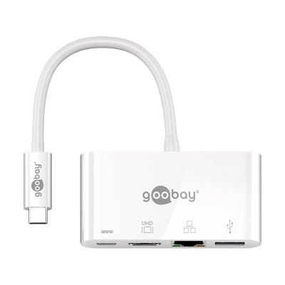 USB-C™ Multiport-Adapter HDMI+Ethernet, PD, weiß