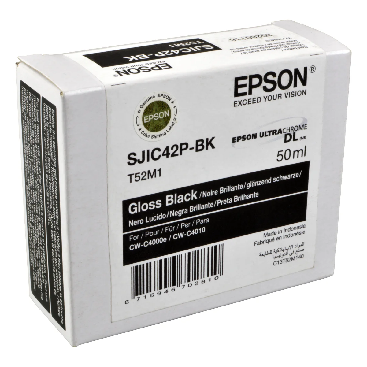 Epson Tinte C13T52M140  SJIC42P-BK  schwarz gloss