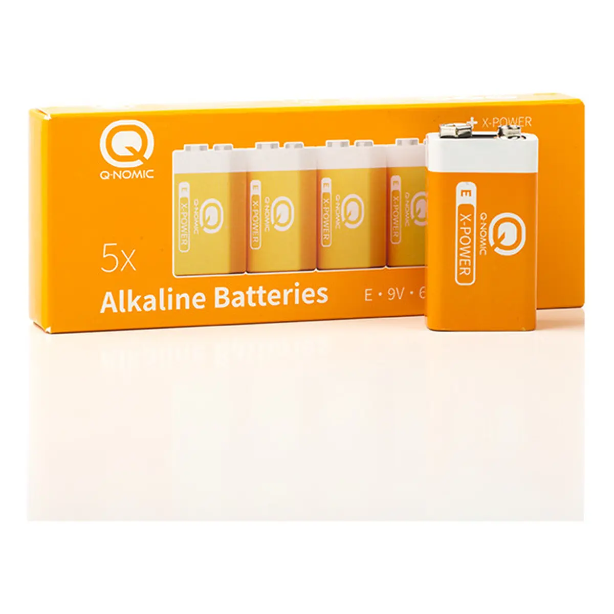 Q-Nomic 6LR61 E-Block Batterien, 5 Stück
