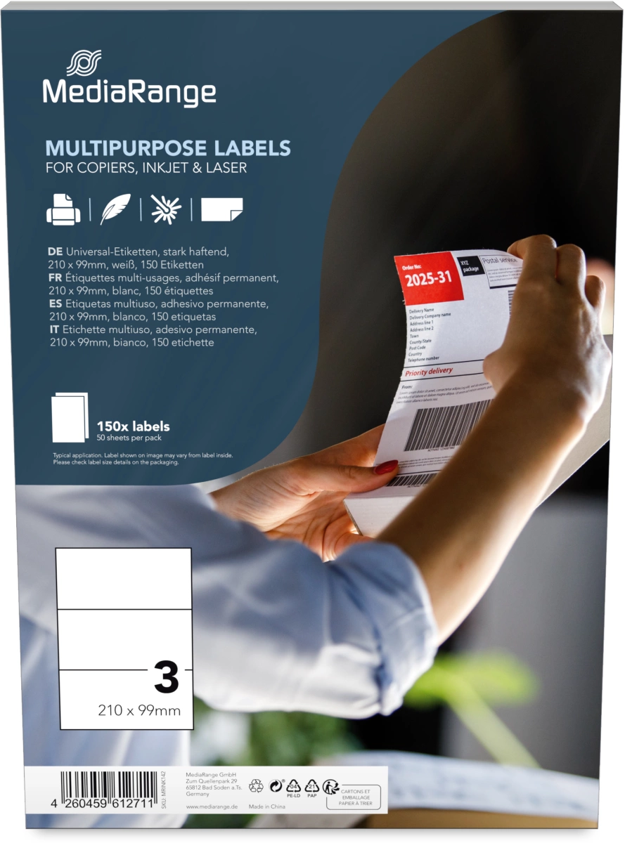 MediaRange Universal-Etiketten, 210x99 mm, 150 Stück