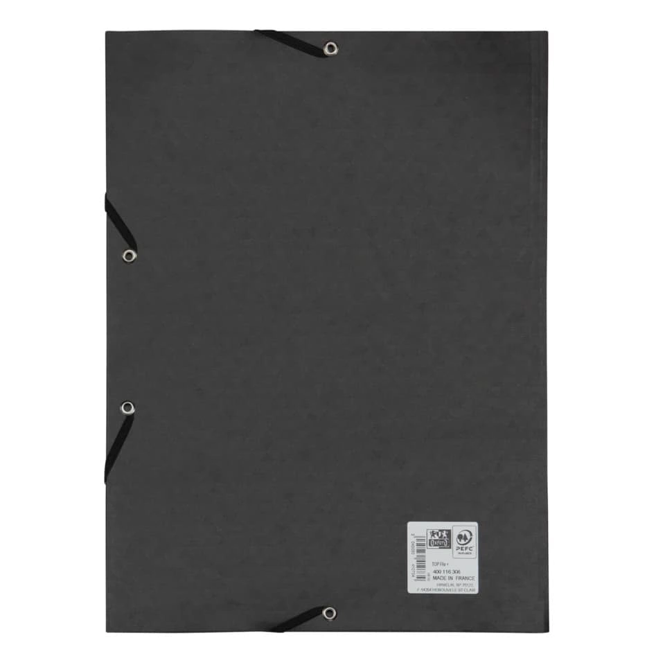 Eckspannermappe TOPFILE+ - A4, Rückenschild, Karton, schwarz