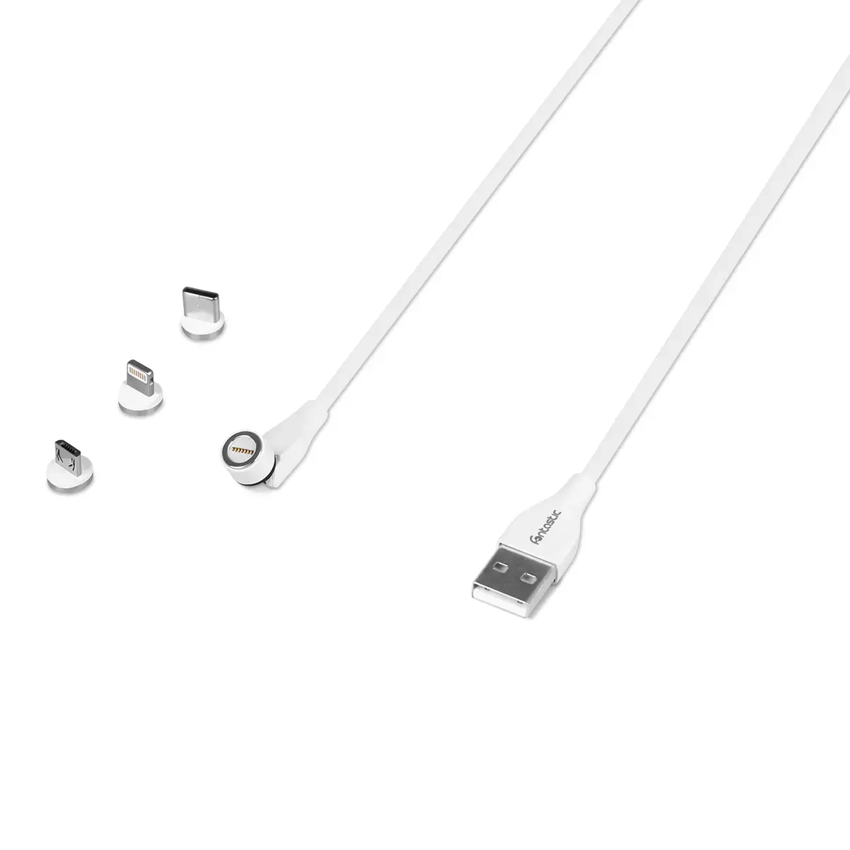 Fontastic 3in1 - Magnet Datenkabel 540Grad Drehbar, weiß