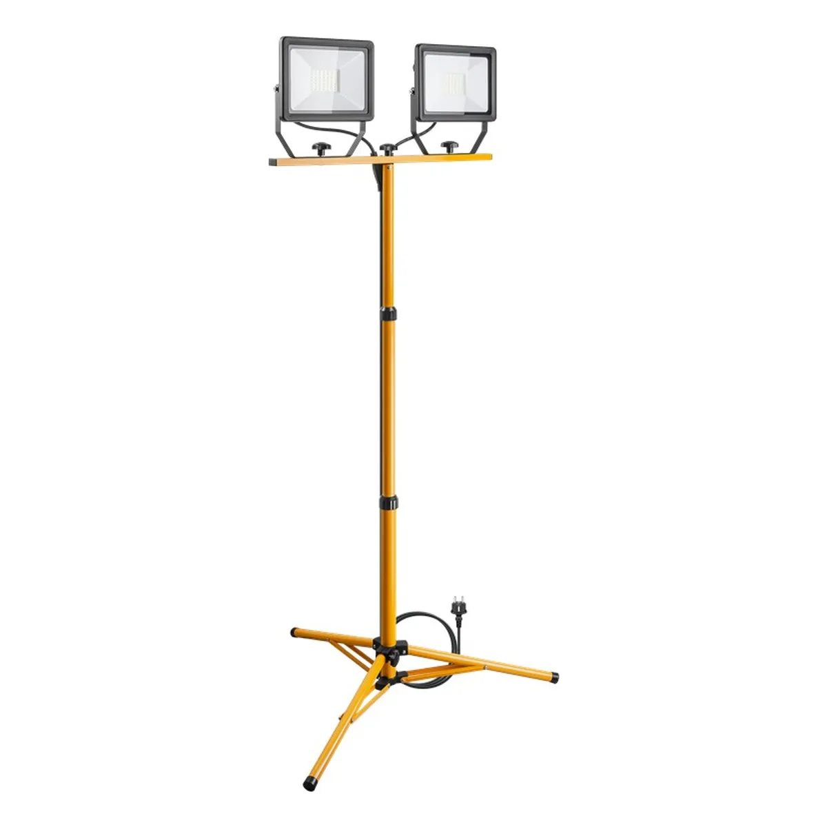 Goobay LED-Baustrahler mit Teleskopstativ, 2 x 50 W