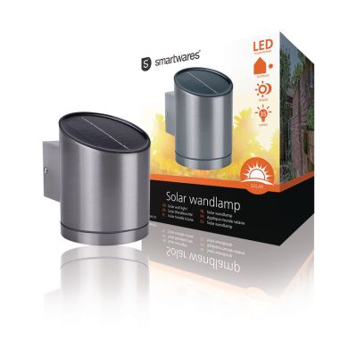 Solar-Wandleuchte LED Grau