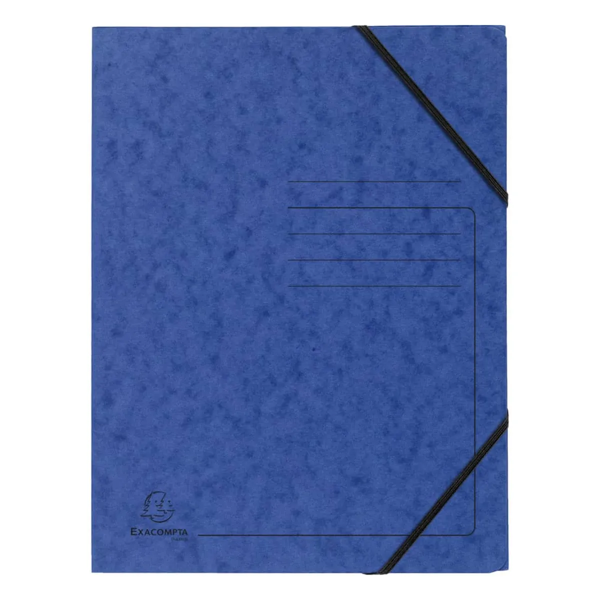 Exacompta Sammelmappe - A4, 355 g/qm, Gummizug, blau
