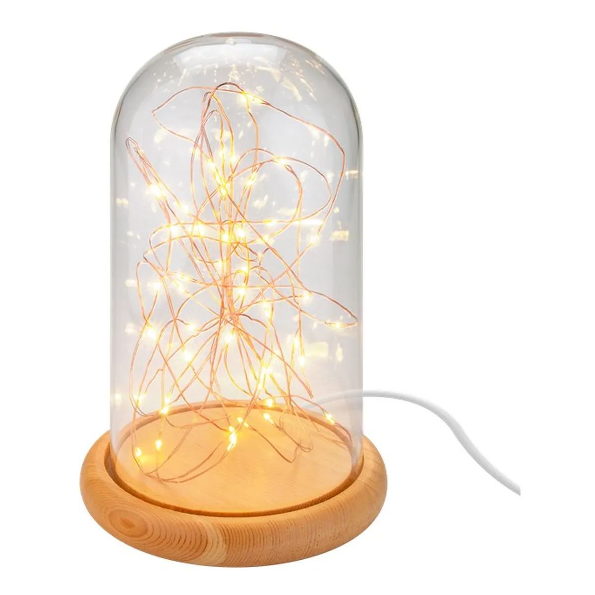Goobay Glasglocke mit LED-Micro-Lichterkette