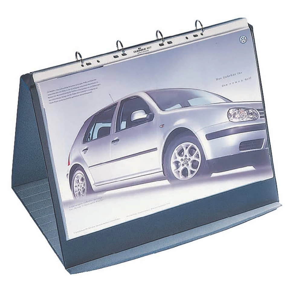 Tischflipchart DURASTAR®, mit 10 PP-Hüllen, A3 quer, 360 x 320 x 450 mm, basalt