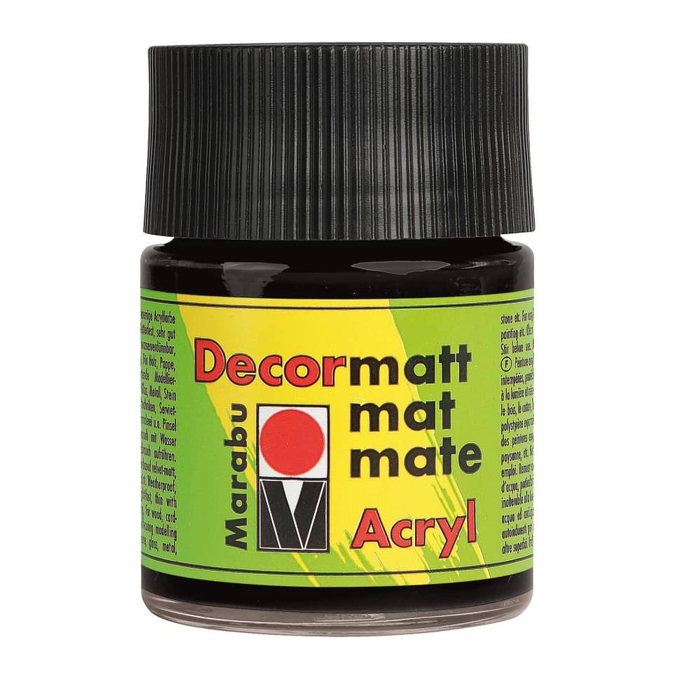 Decormatt Acryl schwarz 073 50 ml