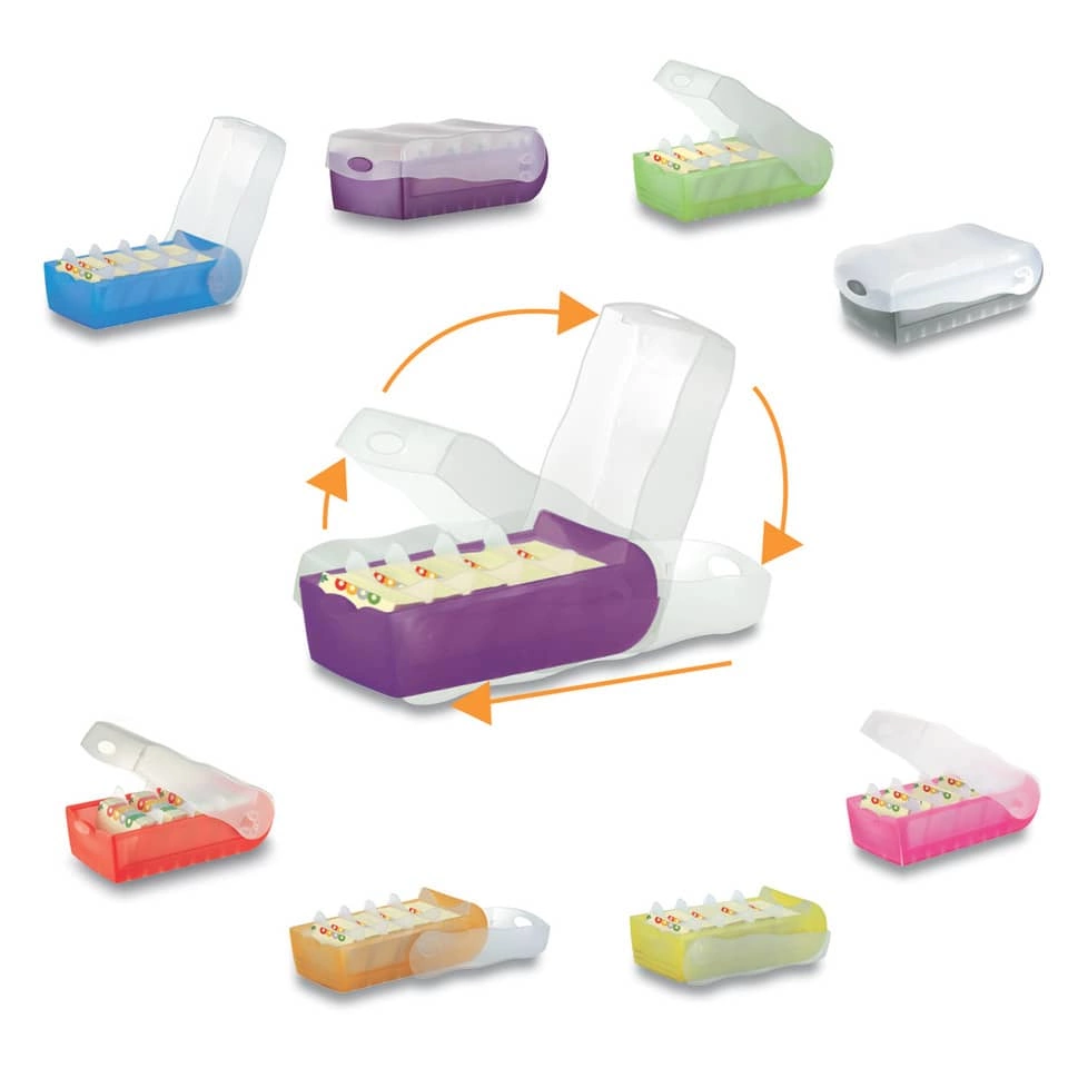 HAN Karteibox CROCO - A7 quer, für 900 Karten,  pink-transluzent