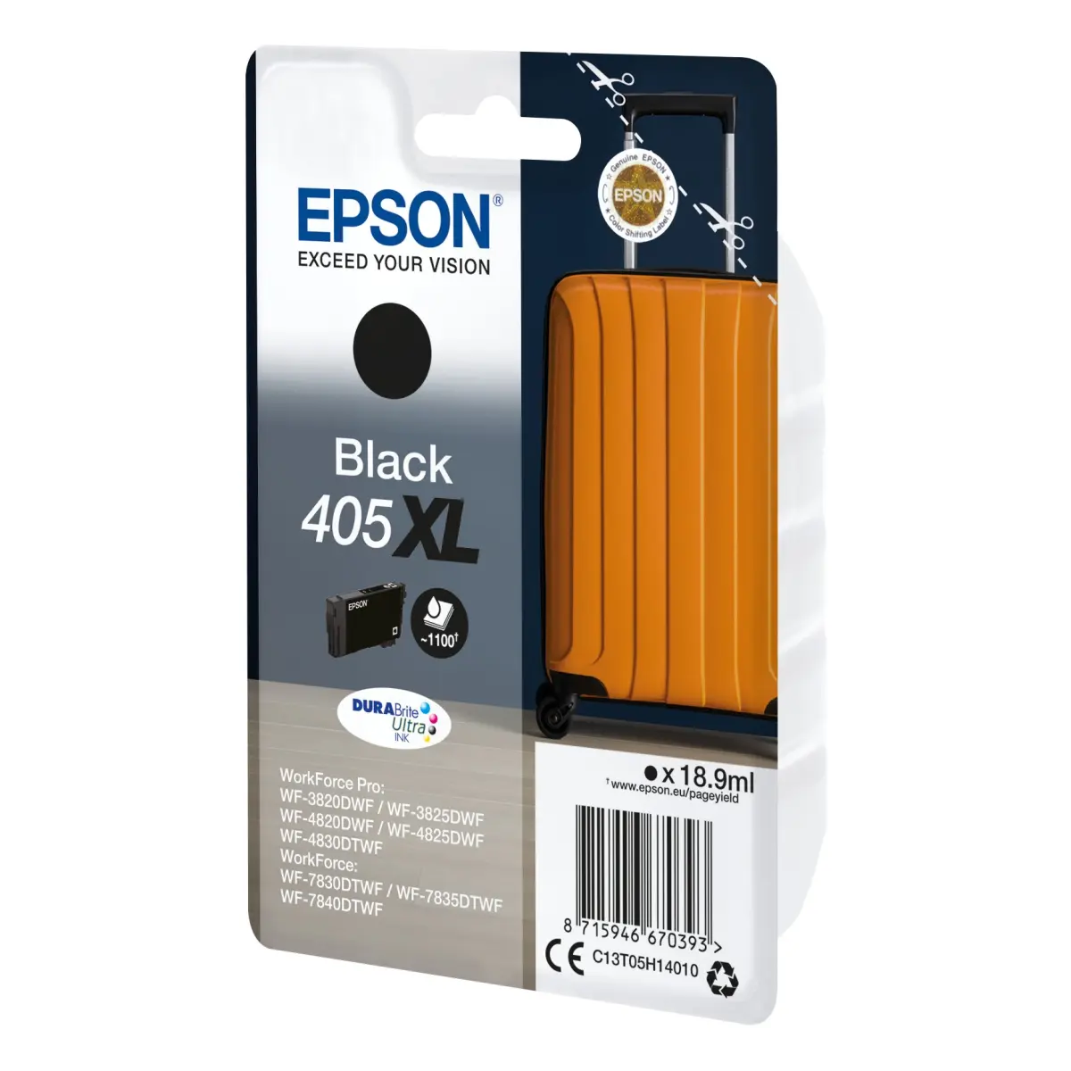 Druckerpatrone Epson 405 XL schwarz 18,9 ml | 1.100 Seiten (C13T05H14010)