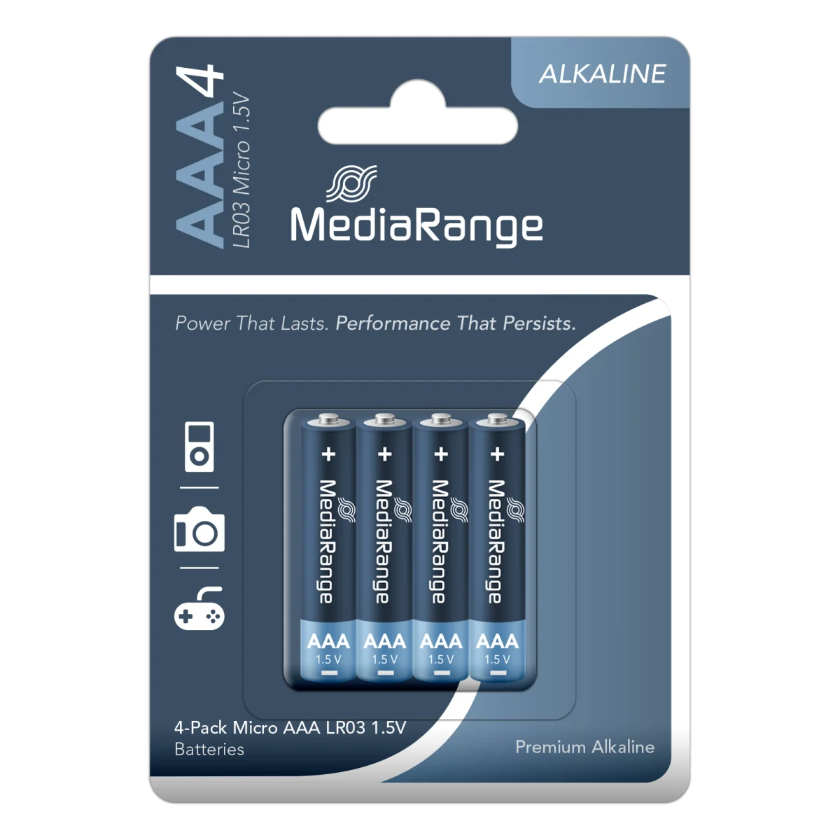 MediaRange Batterien 'Micro AAA' 1,5V 4 Stück