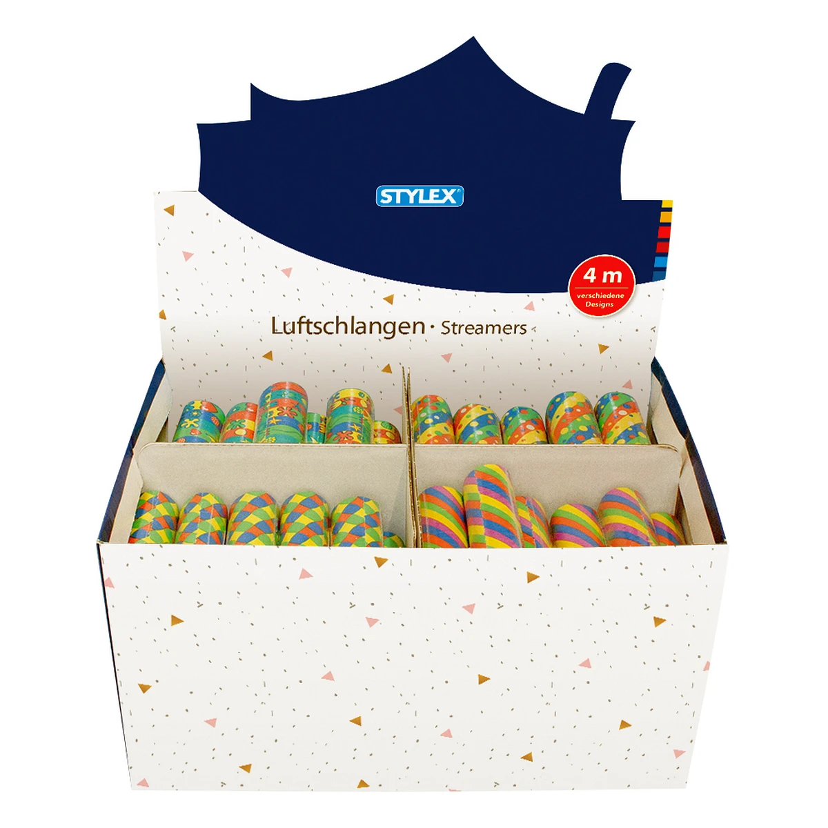 Stylex Luftschlangen, 4-fach sortiert