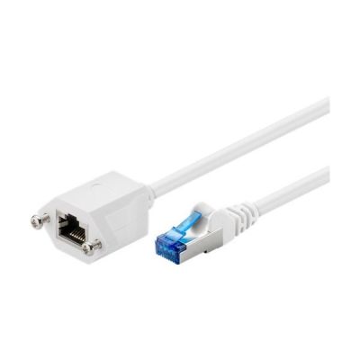 Goobay CAT 6A Verlängerungskabel S/FTP (PiMF) weiß