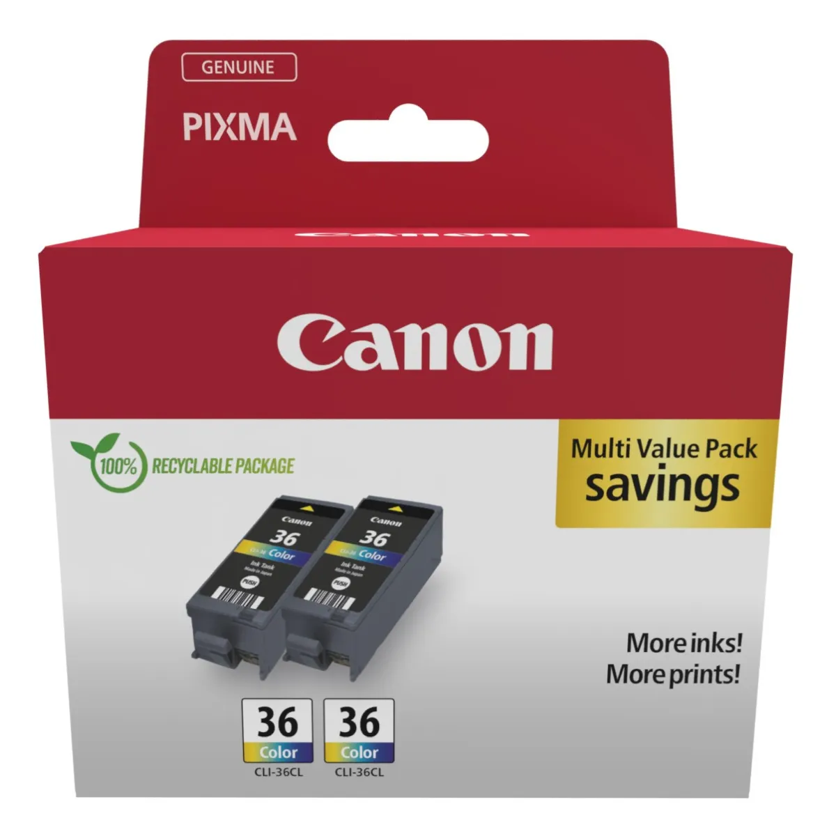 Canon Druckerpatronen 2x 'CLI-36' farbig 24 ml | 2x 249 Seiten