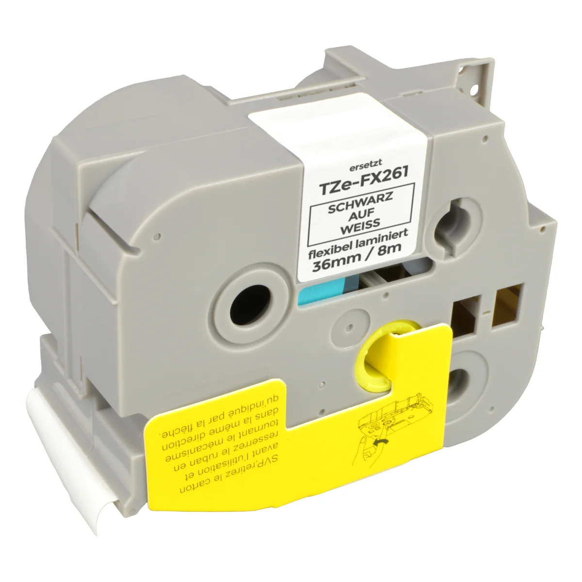 Brother TZE-FX261 alternatives Beschriftungsband 'schwarz auf weiß' 36mm x 8m - Digital Revolution