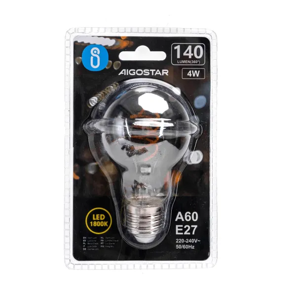 LED Rauchglas Filament Lampe A60 E27 4W