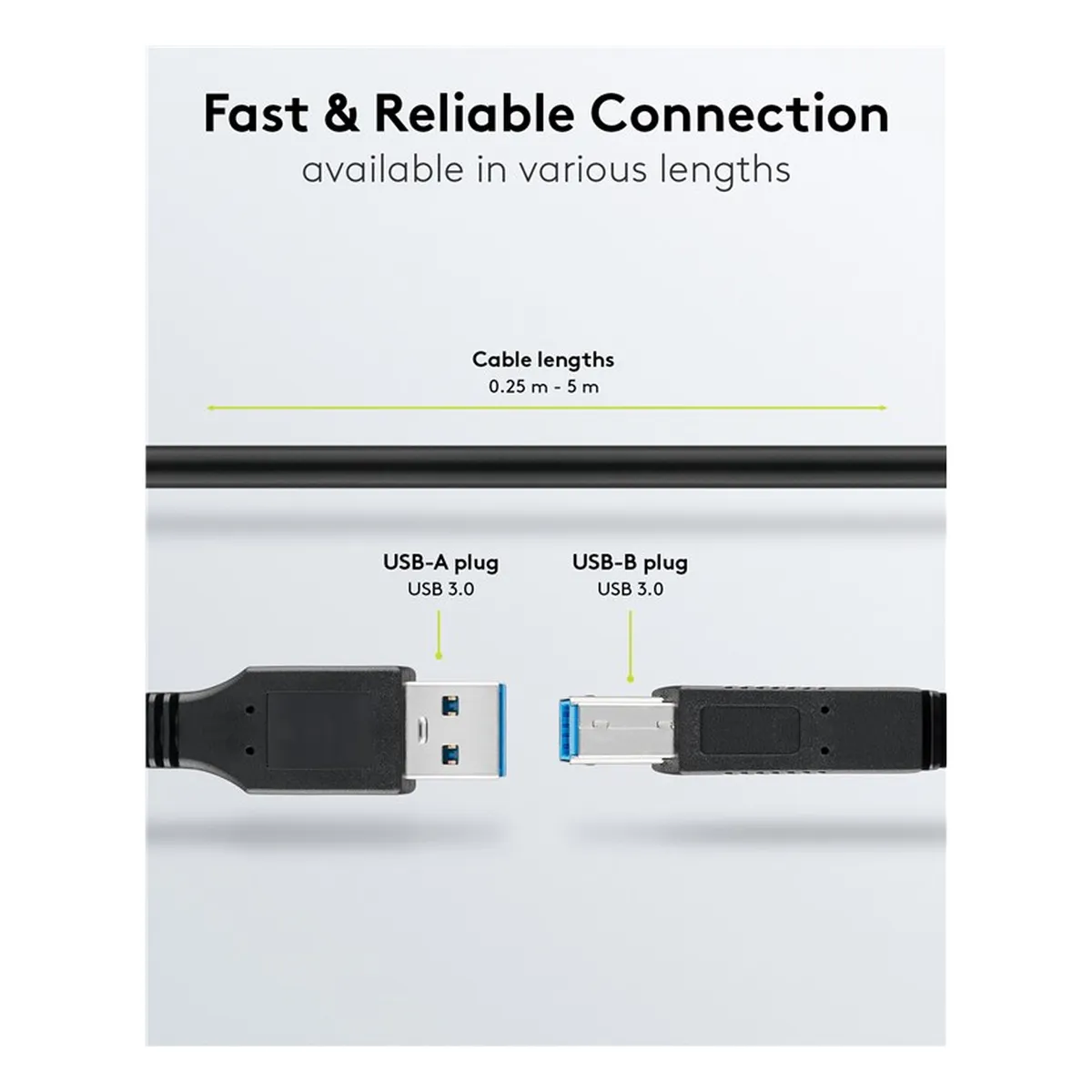 Goobay USB 3.0 Anschlusskabel, Typ A/B, 3,0 m