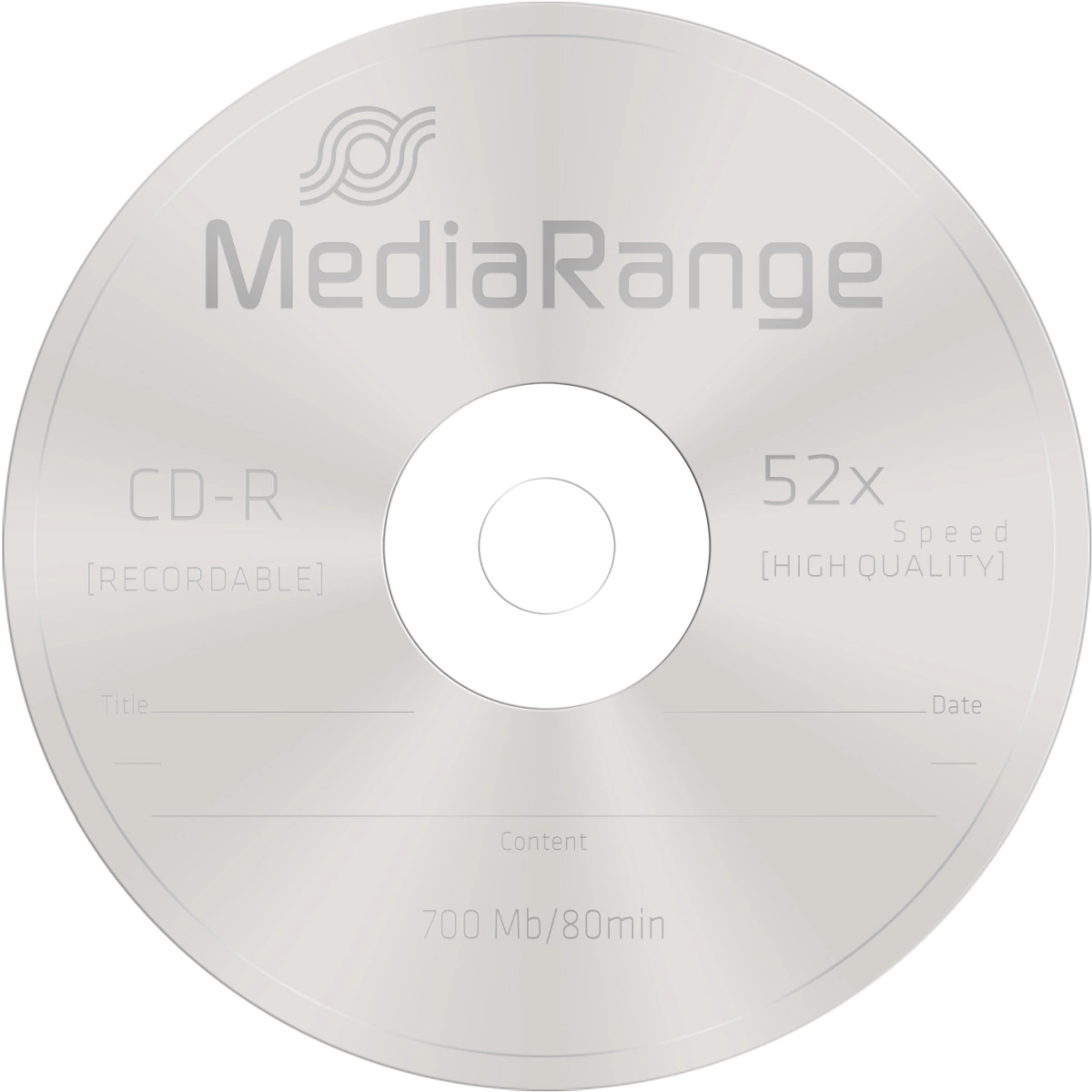 CD-R Rohlinge - 700MB/80Min, 52-fach/Spindel, Packung mit 10 Stück