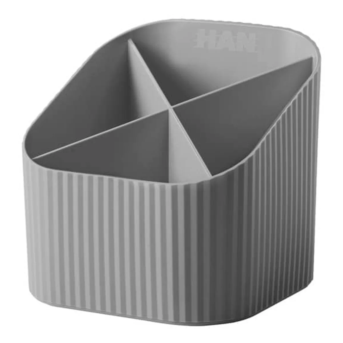 HAN Schreibköcher Re-X-LOOP - 4 Fächer, dunkelgrau