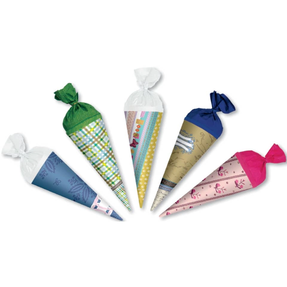 Roth Schultüte - 15 cm, 5 Stück, rund, Krepp