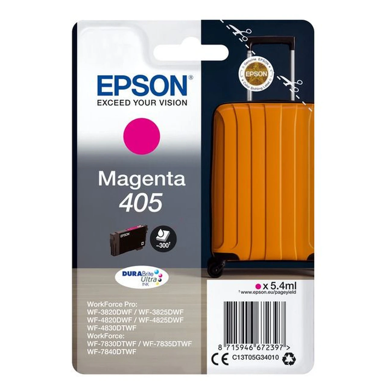 Druckerpatrone Epson 405 magenta 5,4 ml | 300 Seiten (C13T05G34010)