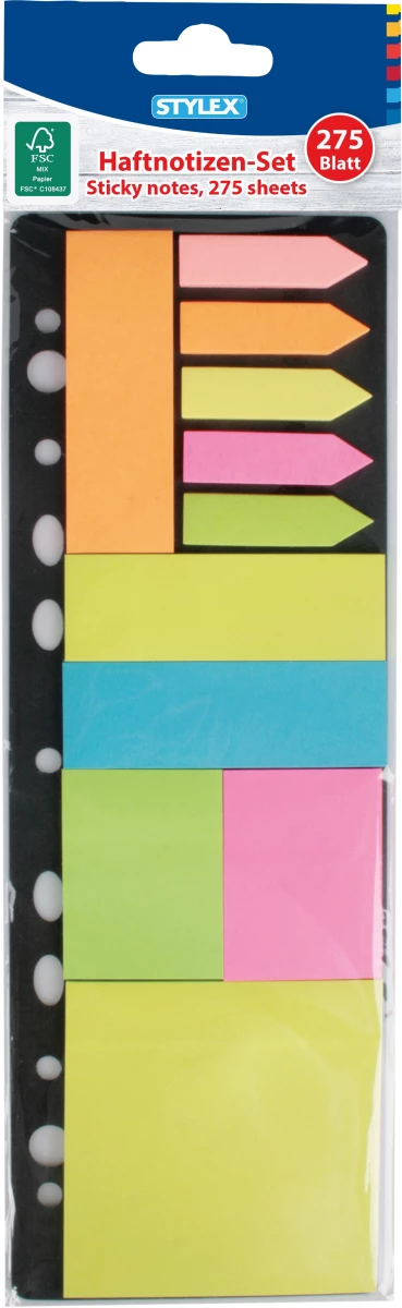 Stylex Haftnotizen-Set, 275 Blatt, FSC