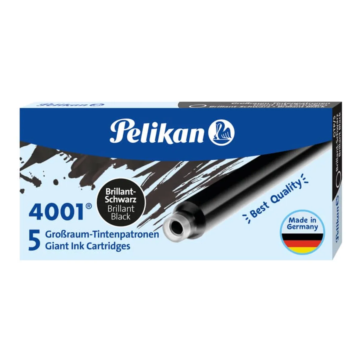 Pelikan Tintenpatrone 4001® GTP/5 - brillant-schwarz, 5 Patronen
