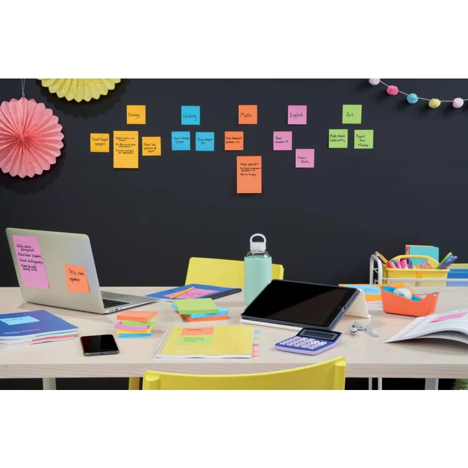 POST-IT Haftnotizblock Boost - 76 x 127 mm, 5x 90 Blatt, sortiert