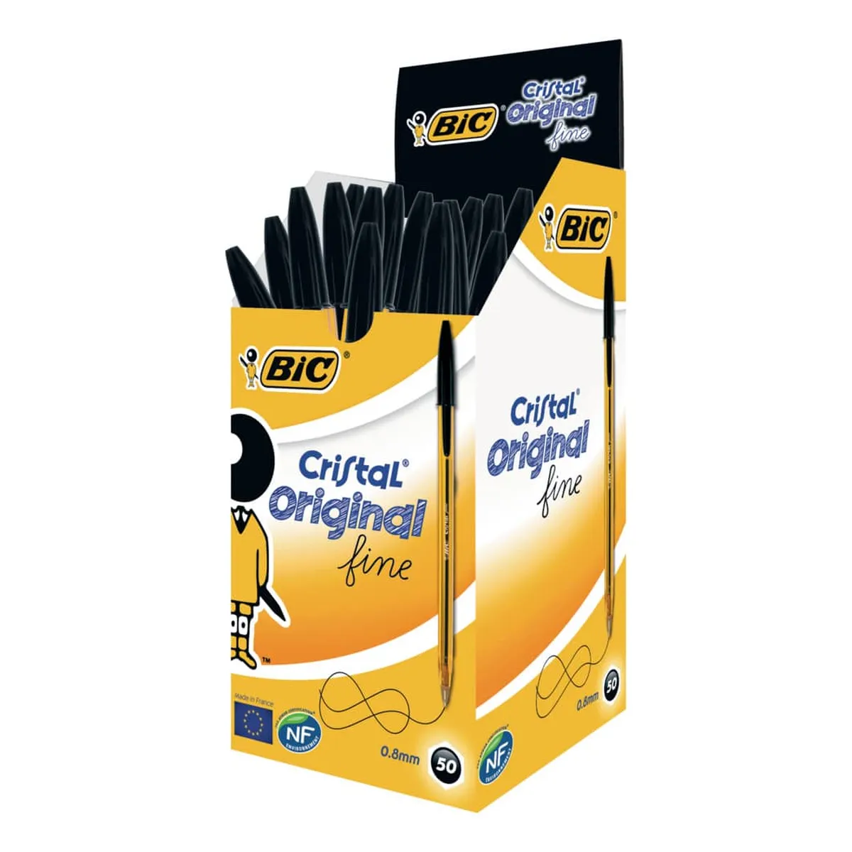 BiC Kugelschreiber Cristal® Original fine - 0,35 mm, schwarz (dokumentenecht)