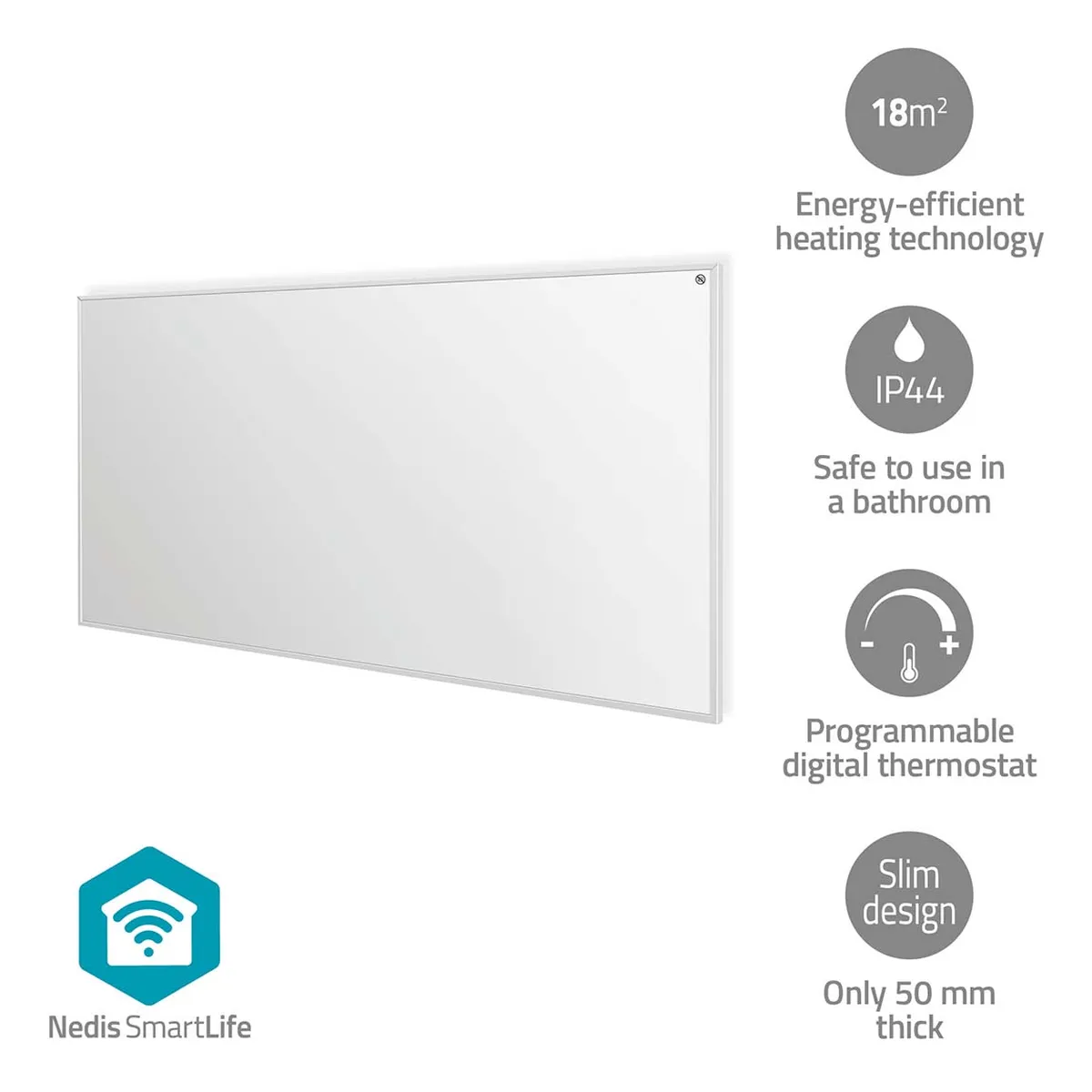 Nedis SmartLife Infrarot-Heizplatte 700 Watt