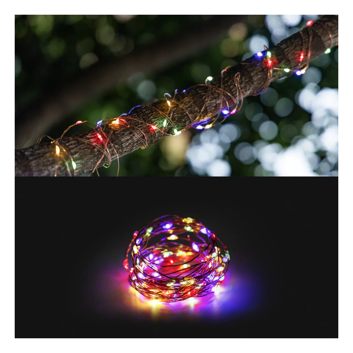 Aigostar LED Solar Lichterkette 10m, RGB