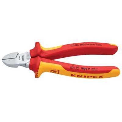 KNIPEX Seitenschneider - 16 cm, rot/gelb