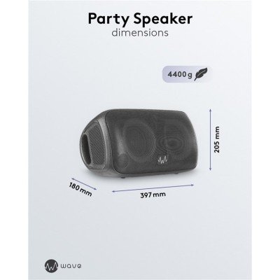 Waveaudio 60W Partylautsprecher 