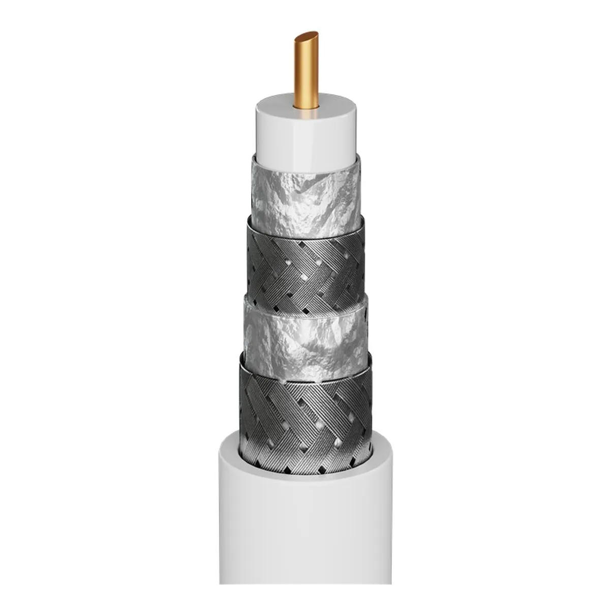 Goobay TV Antennenkabel (135 dB typ), 4x geschirmt