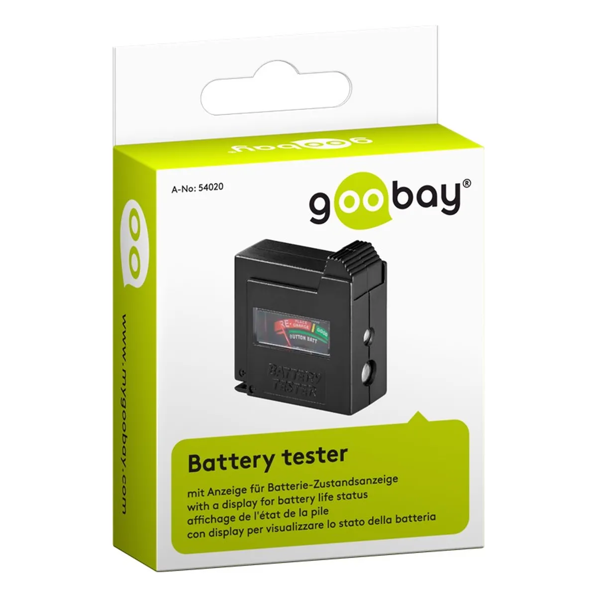 Goobay Batterietester mit Zustandsanzeige