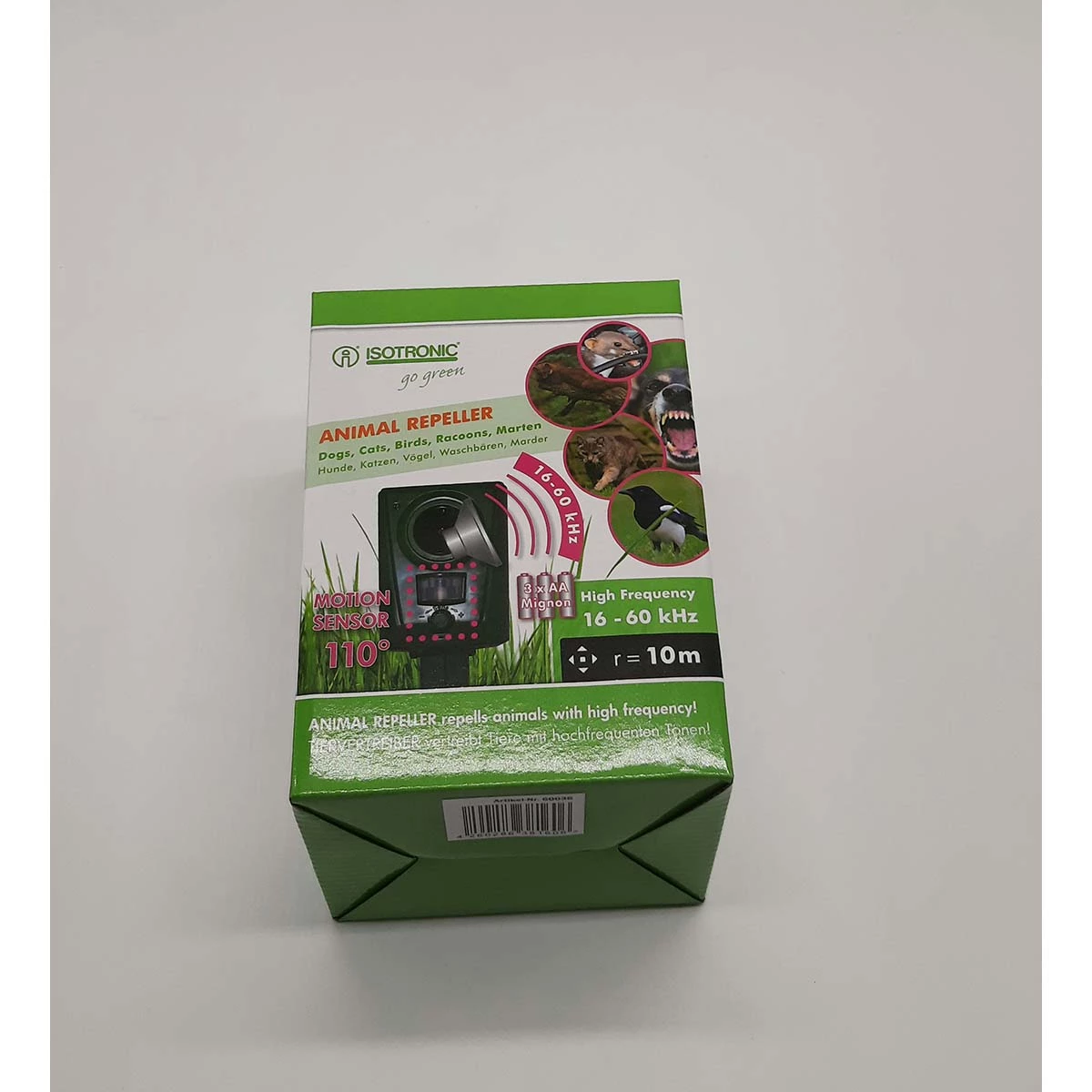 ISOTRONIC Ultraschall Hunde / Katzen / Marderabwehr 16 - 60 kHz