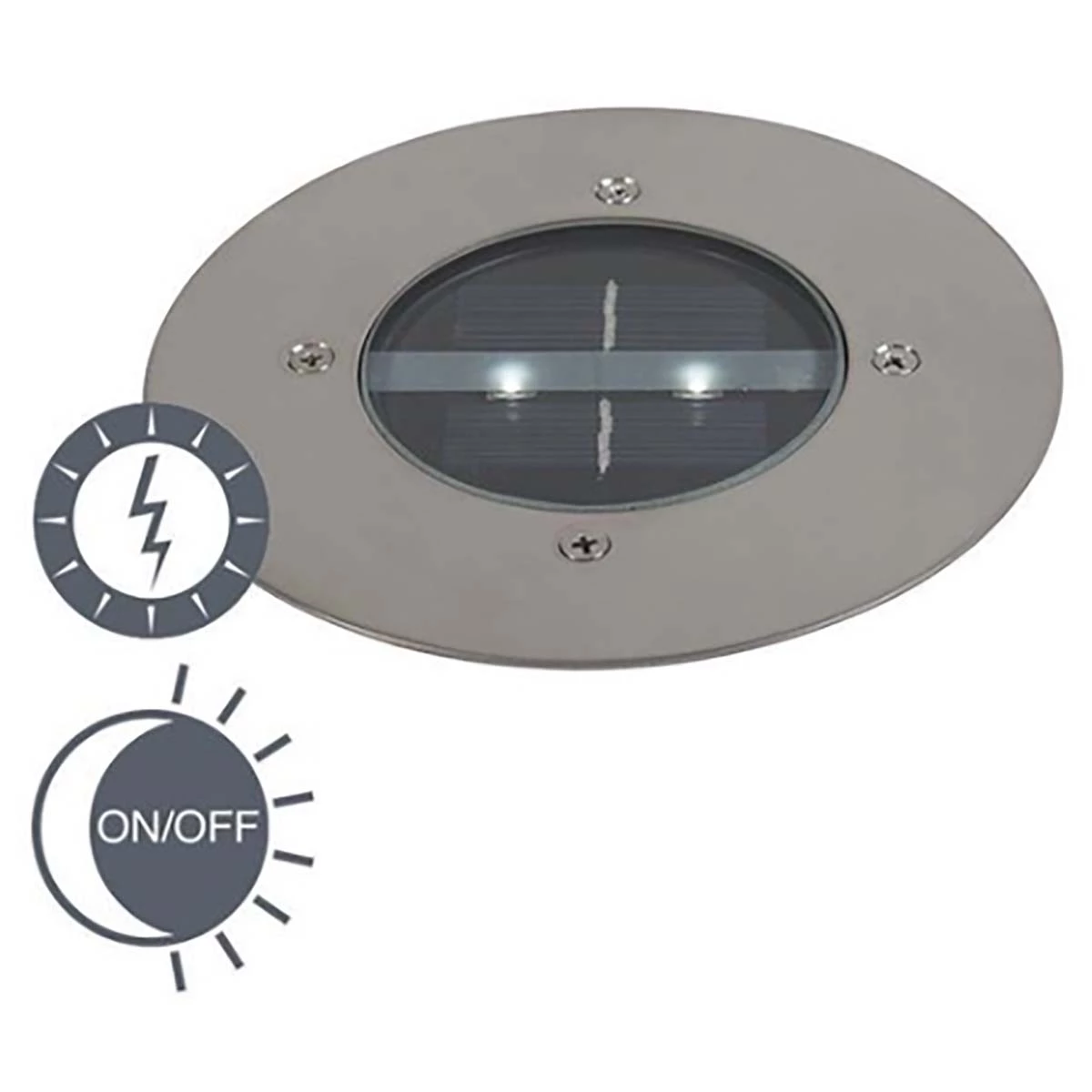 Ranex Solar-Bodenstrahler 2 LED Rund