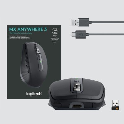 Logitech MX Anywhere 3 Kabelos + Bluetooth 4000DPI graphit