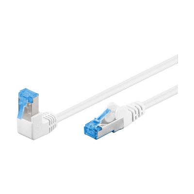 Patchkabel CAT6a 1x 90° gewinkelt S/FTP weiß