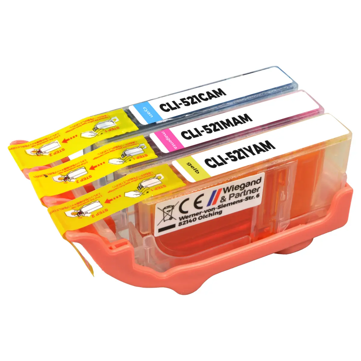 Canon CLI-521 - alternatives Patronen MultiPack 'CMY' 3x 10,8 ml | 2.036 Seiten - Digital Revolution