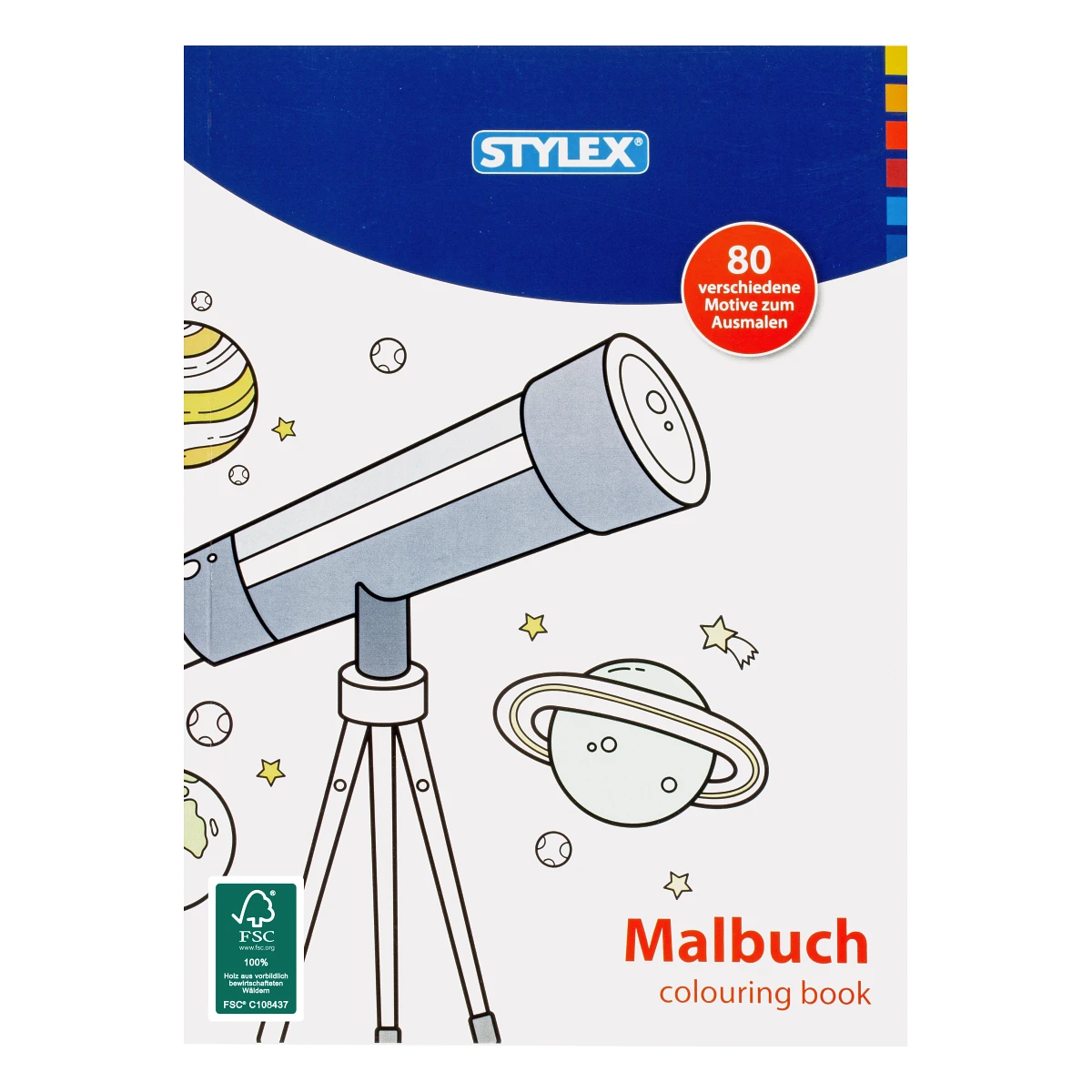Stylex Malbuch, DIN A4, 80 Seiten
