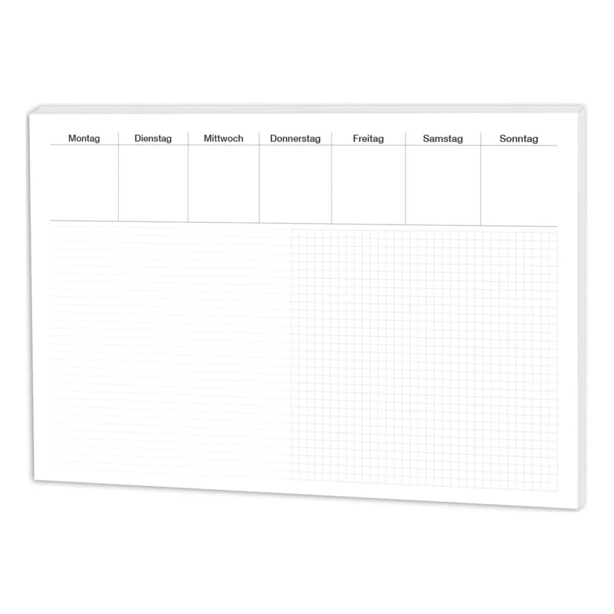RNK Verlag Notiz-Schreibunterlage „Office - Liniert & Kariert“ - 60 x 42 cm, 30 Blatt